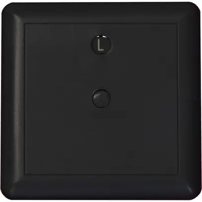 Couvercle à broches Ammer, 115×115mm, disque sélecteur, thermopl., noir RAL9005 