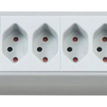 Presa multipla cleverLINE interruttore gancio 12×T13 3m H05VV-F 3×1.5mm² grc 