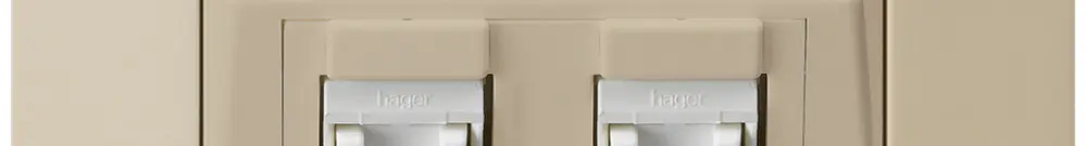 UP-Montage-Set kallysto.trend C Kat.5e 2RJ45/u beige 