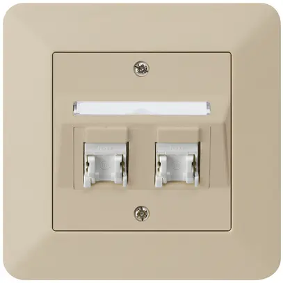 UP-Montage-Set kallysto.trend C Kat.5e 2RJ45/u beige 
