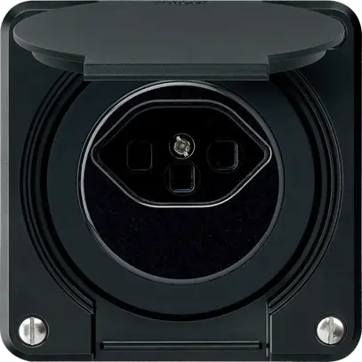 Presa INC robusto tipo 23 nero per combinazione 