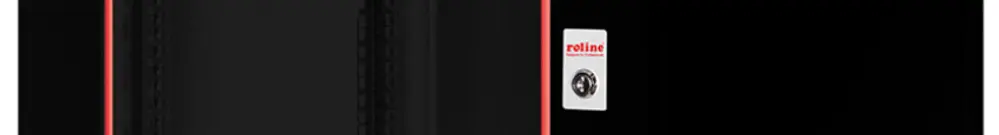 Coffret mural 19" ROLINE Basic Plus 600×912×600mm 18UH 1×porte acier noir 