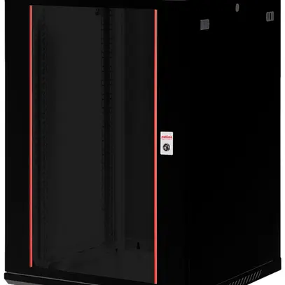 Coffret mural 19" ROLINE Basic Plus 600×912×600mm 18UH 1×porte acier noir 