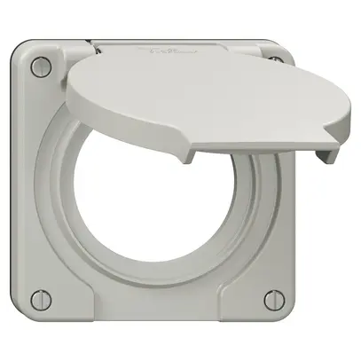 Coperchio con coperchio ribaltabile NEVO Ø53mm IP21 grc (guarn.ne) 