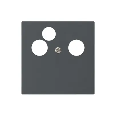 Plaque frontale kallysto pour R&M HWS anthracite 3×coax données 