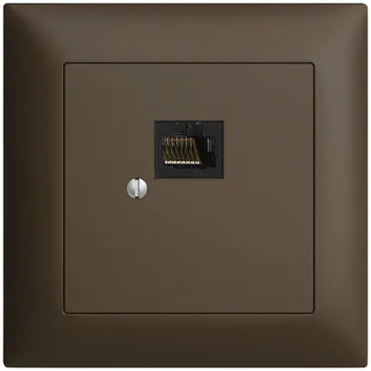 Scatola INC 1×RJ45/u 8P coffee EDIZIOdue R&M swissline 