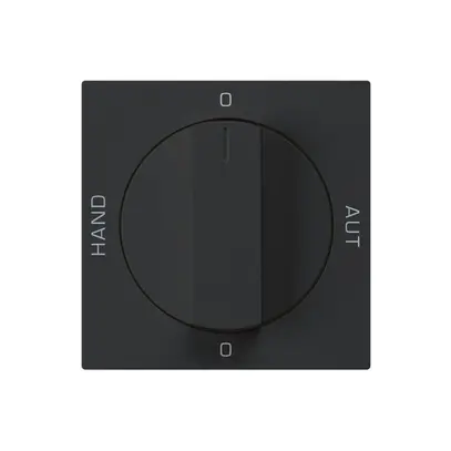 Kit frontal pour interrupteur rotatif S2 60×60 kallysto 0-Man-0-Aut. noir 