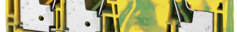 Schutzleiter-Reihenklemme Weidmüller A3C PUSH IN 16mm² 3 Anschlüsse grün/gelb 