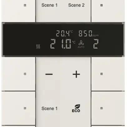 Controllore grande ABB-Tenton, 10 tasti, CO2/umidità, bianco studio opaco 