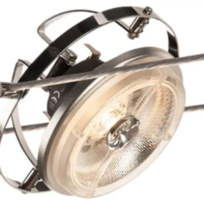 Projecteur SLV QRB pour TENSEO, G53 35W orientable IP20 chromé 