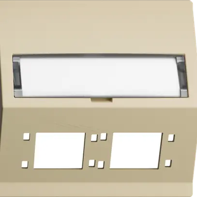 Kit montaggio INS EDIZIOdue F uscita obliqua 2×R&M cat.6A/LC speciale, vanille 