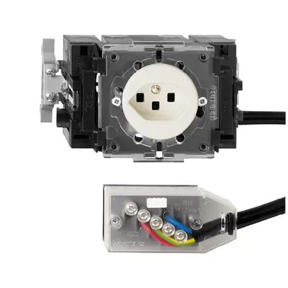 Presa INS FH T23 L3 bianco 49…69mm per cavo piatto Technofil 