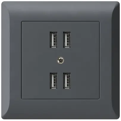 Presa INC 4×USB kallysto.line 2400mA antracite 