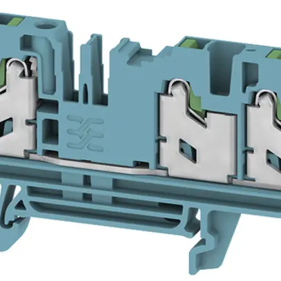 Durchgangs-Reihenklemme WM S3C 4 BL 4mm² 32A 1000V SNAP IN 3×1 TH35 blau 