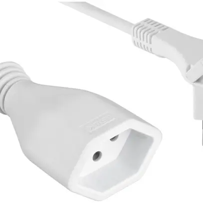 Verlängerungskabel FLAT Stecker T12/Kupplung T13, 1m weiss 
