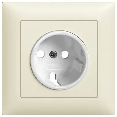 Kit frontal EDIZIOdue Schuko crema 