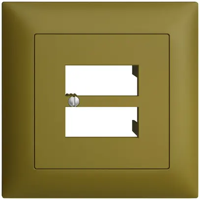 Kit frontale INC EDIZIOdue olive 88×88mm 4×RJ45 
