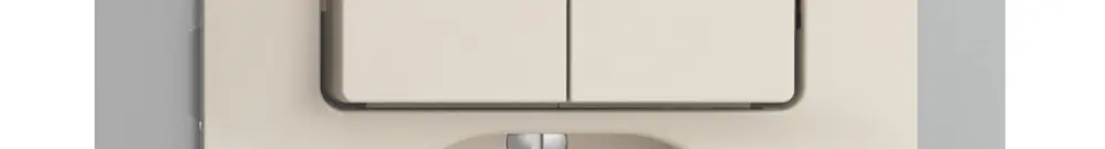 Combinaison ENC 2×A-R/1P+T13 EDIZIOdue crema, avec shutter 