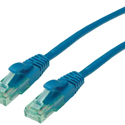 Câble patch RJ45 ROLINE RM cat.6A U/UTP AWG26 TPE bleu 15m 