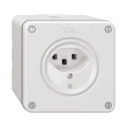 Presa NAPU NEVO, 1×T23, c.LED, bianco 