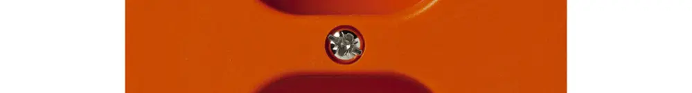 Placca frontale kallysto 2×T13 60×60mm arancione per presa 2×T13 