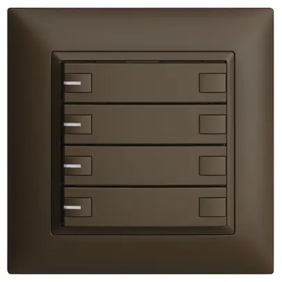 Poussoir KNX RGB ENC EDUE FMI, 250mW, a.LED RGB, 4×poussoir, C.2×T., cof 