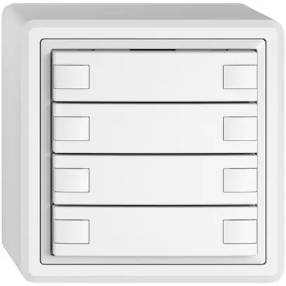 Poussoir KNX RGB AP EDIZIO.liv SNAPFIX® capteur temp.s.LED 8× comm.1T bc 