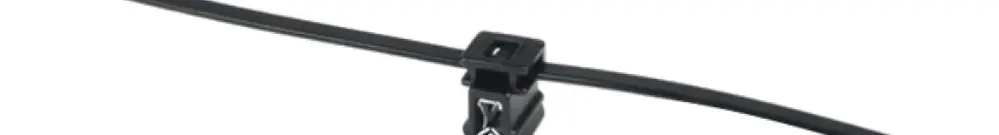 Kantenclip mit Kabelbinder EdgeClip T50ROSEC4A, oben parallel 1…3mm PA66HS 