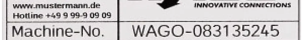 Plaque d'identifi.WAGO 44×99mm rouleau avec 500 étiquettues argent 