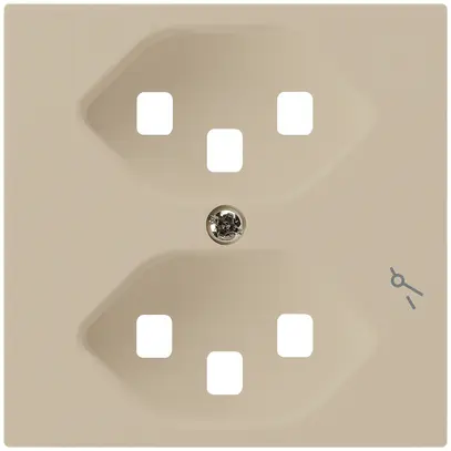 Plaque frontale pour prise Hager kallysto 2×T23 1×S H beige 