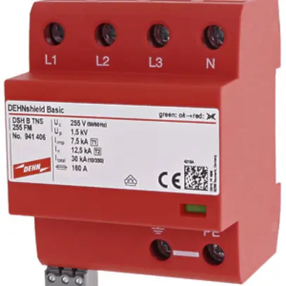 Parafoudre combiné Elvatec/DEHN shield TNS 255 FM type 1+2/classe I+II 
