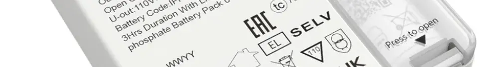 Kit pour luminaire de sécurité LEDVANCE BLKH CBO RD 1.5W LED 3h bouton test 