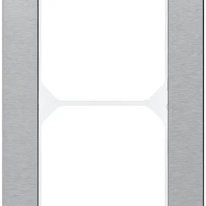 Cadre de recouvrement KAL.art 2×1 154×94mm acier fin brossé 