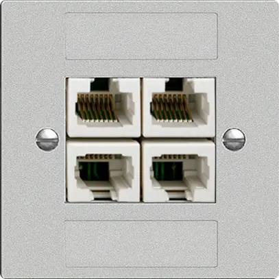 Presa INC 4×RJ45/u 4P sep. EDIZIOdue silver ITplus 
