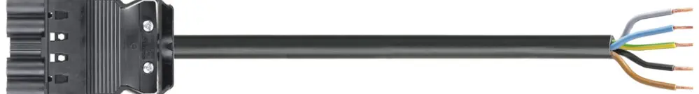 Câble de raccordement Wieland GST18i5 5×1.5mm² 400V 16A 1m noir fiche, Cca 