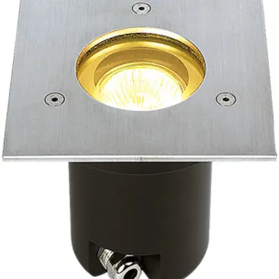 Luminaire de sol INC SLV ADJUST, GU10 35W carré IP67 acier fin 