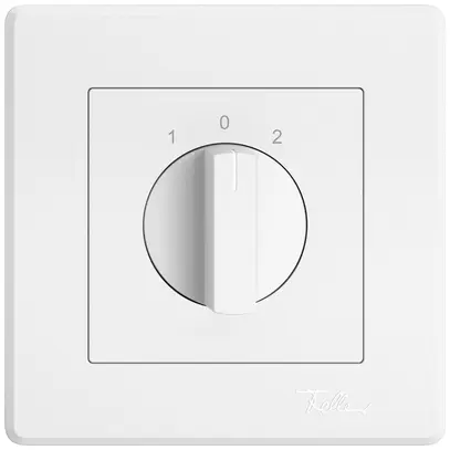 UP-Drehschalter EDIZIO.liv m.2×Rückz.getr.Kont.2P 1-0-2 T=50mm ws 