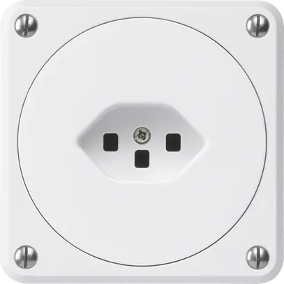 Presa INC robusto tipo 23 bianco senza copercchio per combinazione 