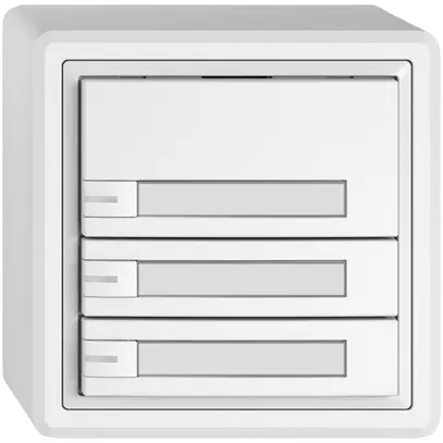 AP-Universaltaster EDIZIO.liv UNI SNAPFIX® 5…48V m.LED blau 3× 1-Tbed.Pap.ws 