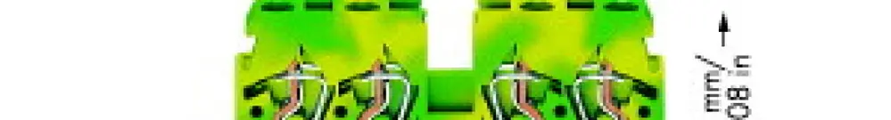 Morsetto WAGO 4L 0.8…4mm² verde/giallo 