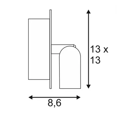 Applique LED SLV NAPIA, 2×1W 95lm 3000K IP20 alu brossé 