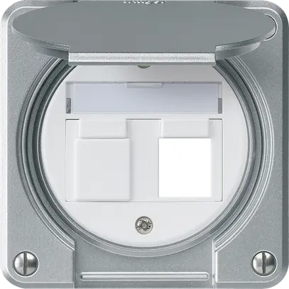 Kit di montaggio INC robusto IP55 piatto alluminio per 2×Keystone p.combinazione 