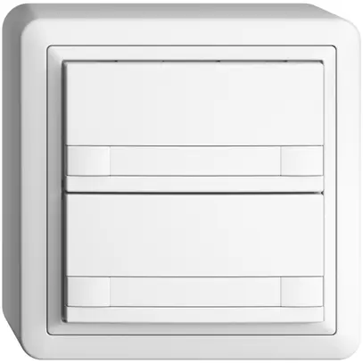 Pulsante AP KNX 2×EDIZIOdue colore bianco RGB senza LED con inserto carta 