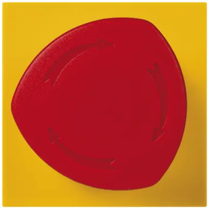Bouton arrêt d'urgence INC MOS jaune/rouge 2modules 