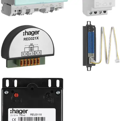 Kit audio Hager Basic REK009X 2-fils, pour interphone 