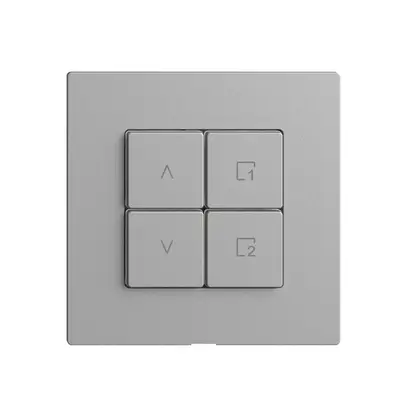 Comando per interruttore tapparelle 1c scena/4t Edue Wiser silver 