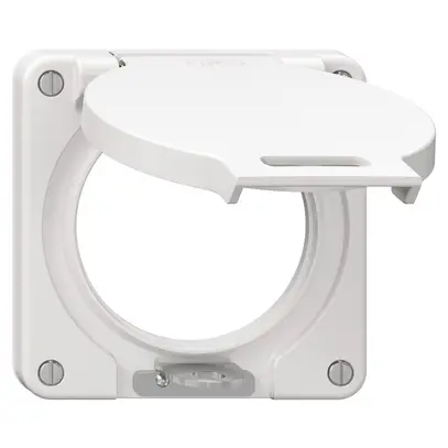 Coperchio con coperchio ribaltabile NEVO Ø60mm chiudibile IP21 bi (guarn.bi) 