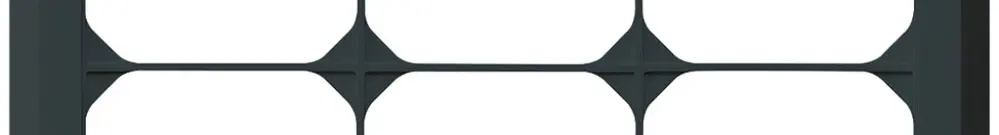 Telaio di copertura INC kallysto.line 2×3 nero orizzontale 152×212mm 