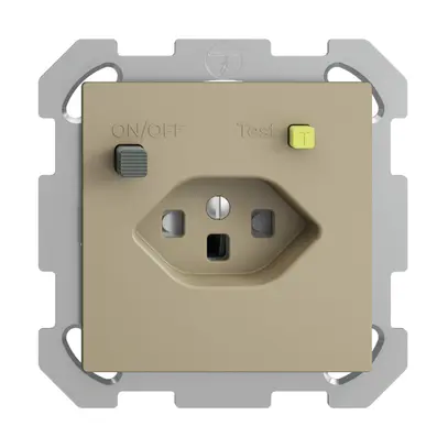 Presa INC EDIZIOdue T23 FI 30mA FM, shutter sand 