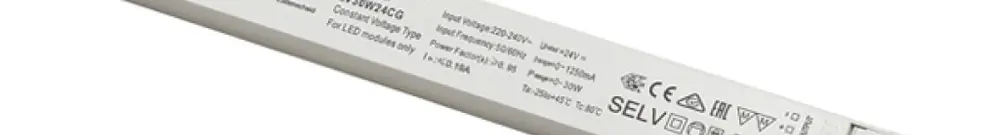 Alimentation LED SLV 30W 24V ON/OFF 300×30mm 